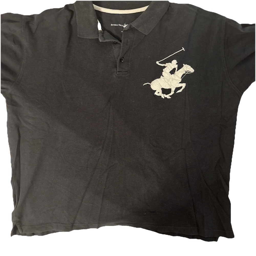 Beverly Hills Polo Club Polo Shirt Black XXL Big Pony Short Sleeve